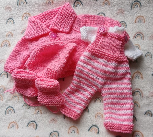 Hand knitted doll clothes - hand,