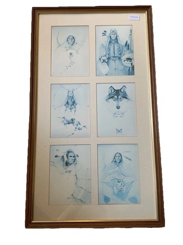 Framed native american spirit - framed,