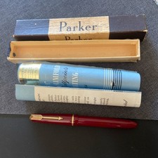 Parker Pen Lady Duofold Wine Red with Box And Instructions