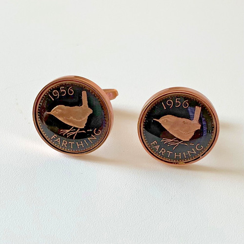 1956 black enamelled farthing - 1956,