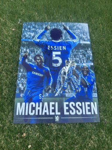 Michael essien signed photo - michael, a4