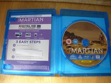 ?THE MARTIAN?BLU-RAY+UV CODE MAT DAMON REGION FREE CERT 12 UK PAL