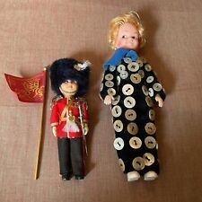 Vintage 1960s Pearly King Doll & Beefeater Retro London Souvenirs 