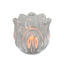 Tulip Flower Glass Candle Holder Wedding  / Home Table Decoration clear or gold