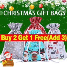 5X Large Christmas Sacks Reusable Drawstring Wrap Present Gift Party Bags M-XL