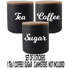 COFFEE TEA SUGAR VINYL DECALS