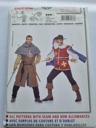 Burda 7976 mens musketeer - burda,