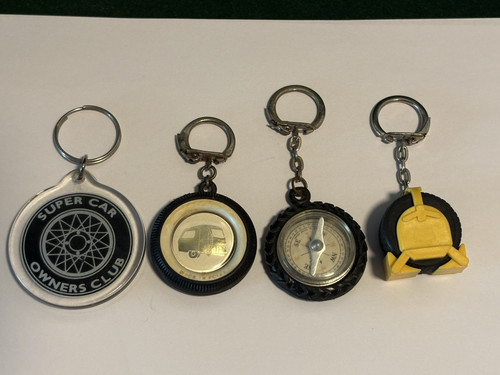 Vintage tyre shaped keyrings - keyrings,