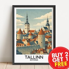 Tallinn estonia travel print - estonia,