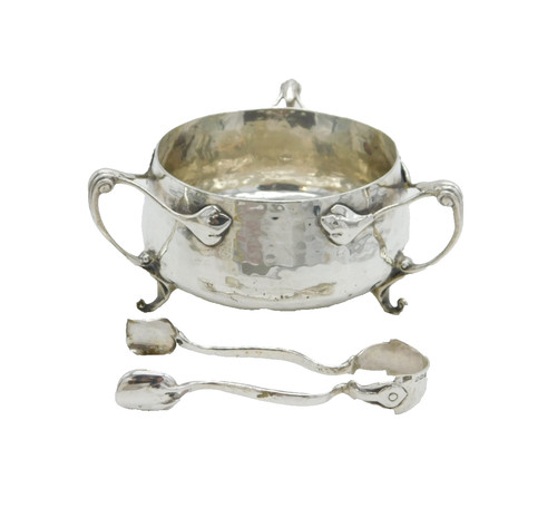 Art nouveau planished sterling - art,