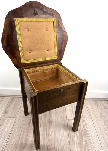 Antique dark wooden sewing - antique,
