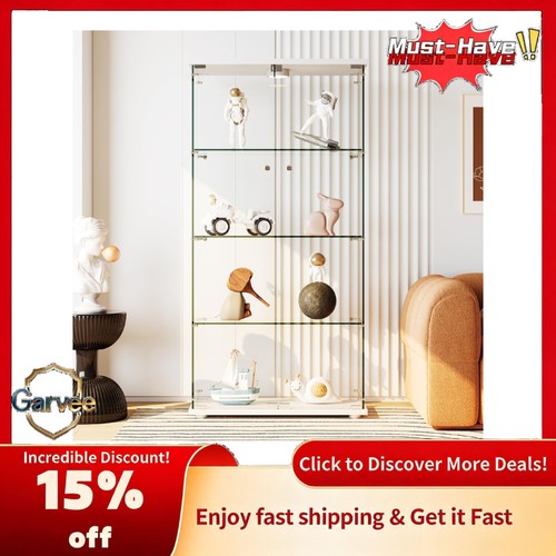Tier glass display cabinet - glass,