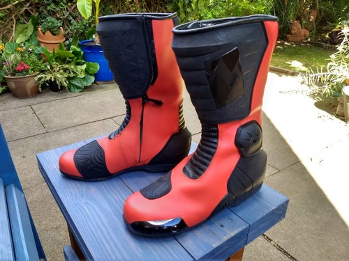 Lewis motorcycle boots red - motorcycle,
