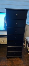 Upcycled Pine 7 Drawer Chest of Drawers Pained in Rust-oleum Natural Charcoal