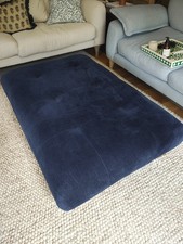 RRP £895! Arlo & Jacob Bingley Footstool Ottoman - Navy Blue Velvet