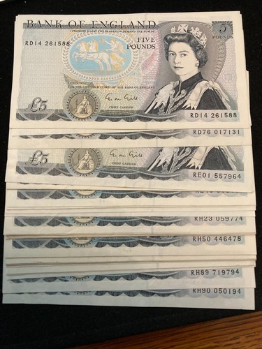 Wellington blue five pound 5 - blue, £5