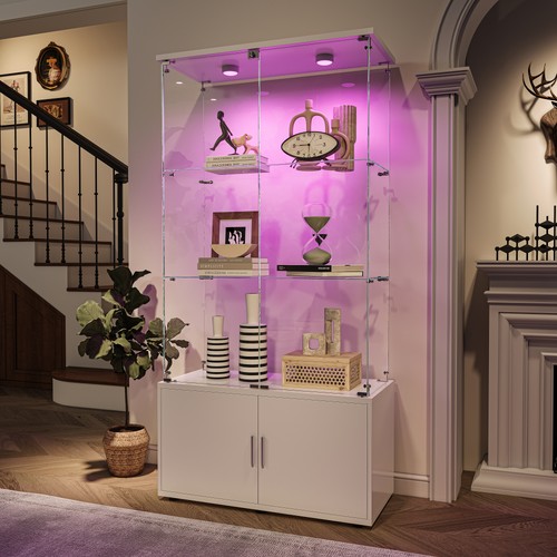 Glass display cabinet - glass, led