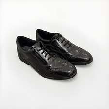 Girls CLARKS Black Patent