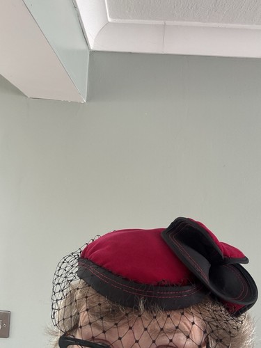 Vintage style red velvet and - red,