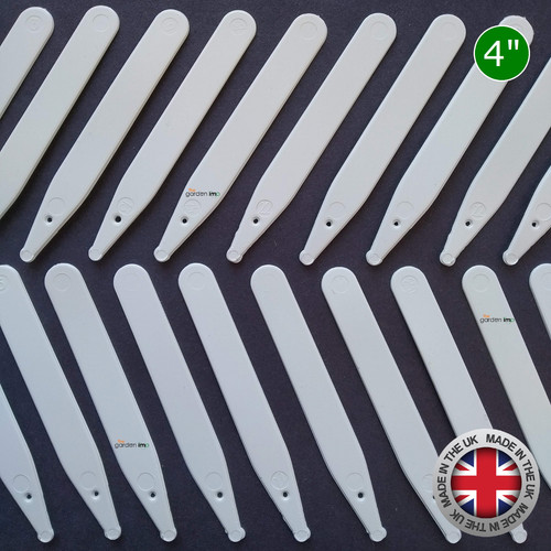 100 plant labels white - 4",