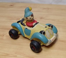Vintage 1970s Bendy Toy Noddy Figure In Foam Car 