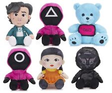 NEW OFFICIAL 9" SQUID GAMES SOFT TOY PLUSH DOLLS MASKED WORKERS
