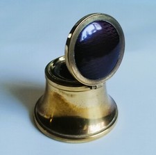 Vintage Brass Inkwell With A