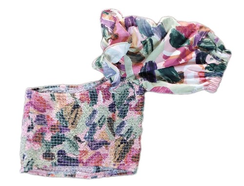Zara one shoulder floral - zara, print