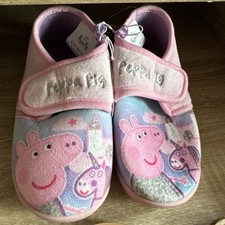 Peppa Pig Girls Slippers Synthetic Material Full Pink Infant UK Size 10