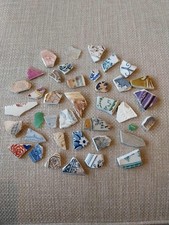 Mudlarking Finds, Pottery Shards and Sea Glass