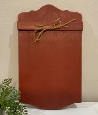 Vtg 1980’s Solid Wood Red Board For Calendar Notebook Journal Scrapbook Etc