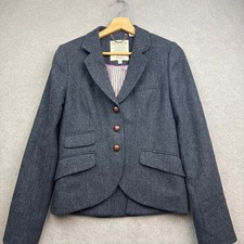 JACK WILLS MOON Jacket UK 10 Navy Blazer Tweed Hacking Country Parade Fleck