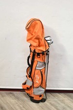 Orange Golf Bag With 11 Clubs