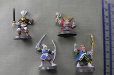 4 ADVANCED HEROQUEST FIGURES Plastic Dwarf Warrior Elf Human Wizard Hero Quest 4