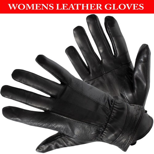 Ladies leather gloves warm - ladies,