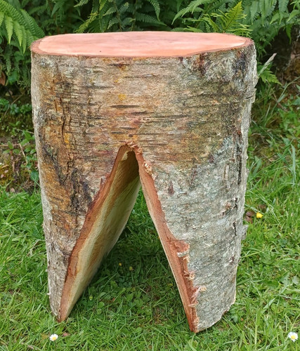 Tree stump stool handmade