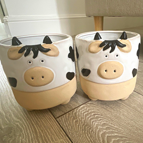 Abbott collection ceramic cow - abbott,