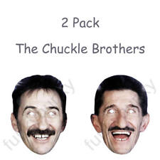 2 Pack - Paul & Barry Chuckle Celebrity Card Brothers Face Mask - Fancy Dress