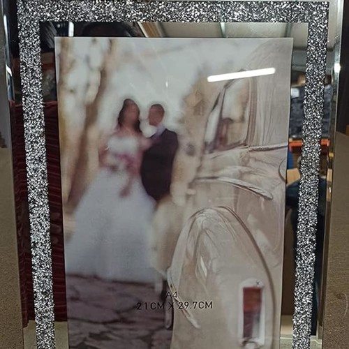 Photo frame silver - silver, mirrored