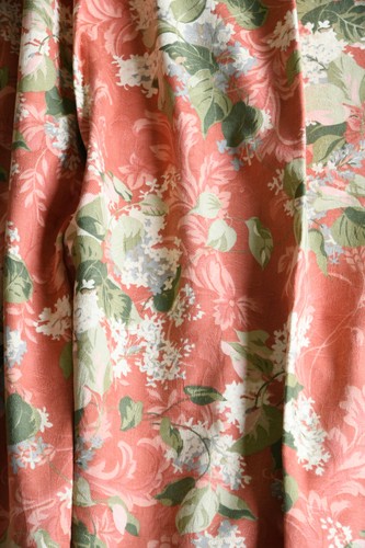Vintage floral curtains - vintage,