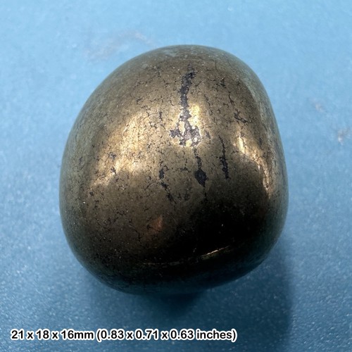 Grade pyrite tumblestone - pyrite,