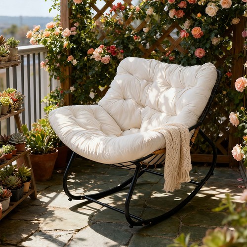 Nest rattan rocking egg chair - rattan,