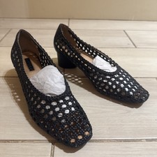 Perforated Black Woven raffia