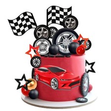 27Pcs Racing Wheel Cake Topper