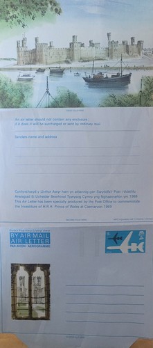 Welsh air mail letter unused - welsh,
