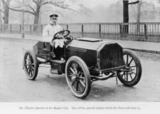 Charles Jarrottt in his Napier Car, 1903. A publicity picture issue- Old Photo