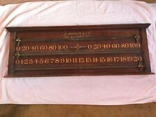 Antique Vintage Snooker Billiards Scoreboard G Wright London. Beautiful!