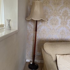 Wooden Tall Standard Lamp with