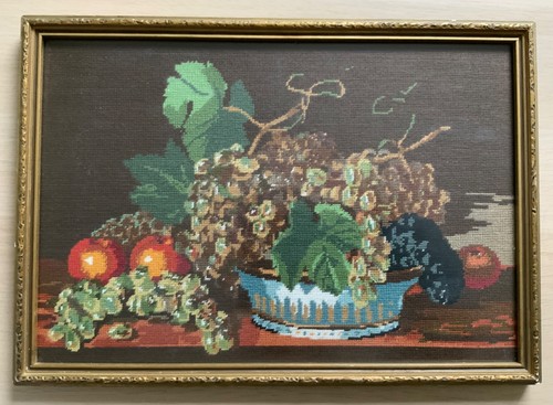 Vintage needlepoint picture - needlepoint,