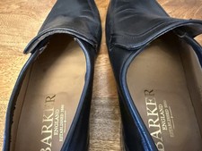 Black leather slip-on dress